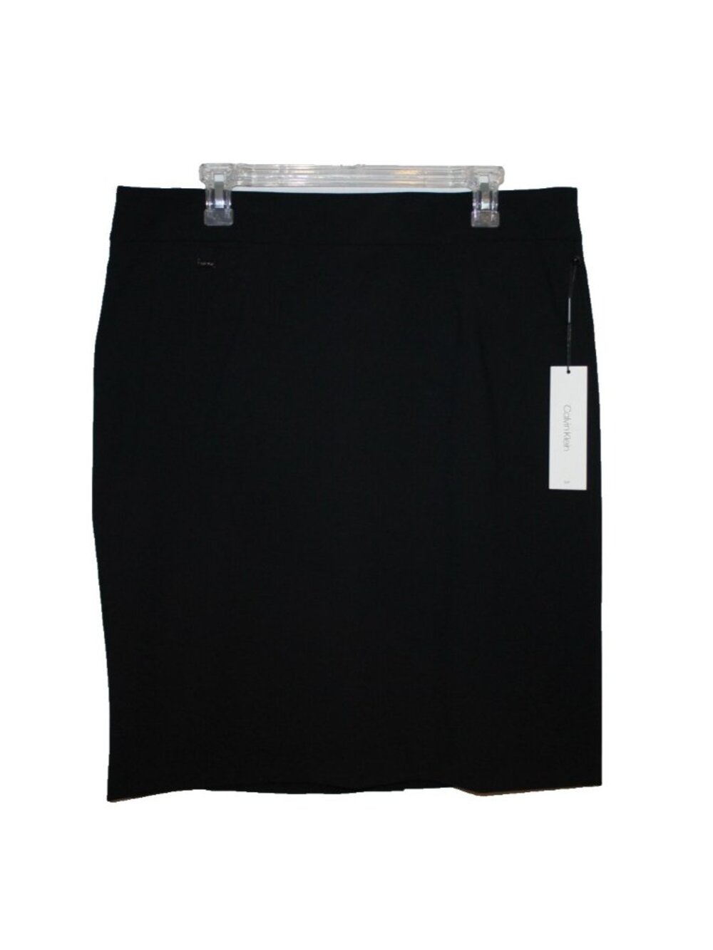 CALVIN KLEIN Women's Lined Pencil Skirt Black Size 16 Career Work  Back Zip NEW